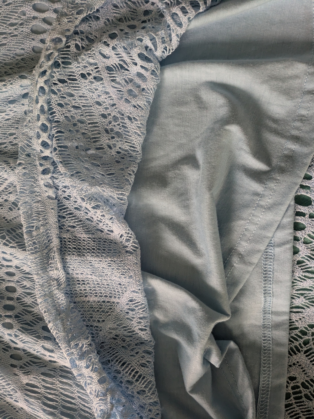 Lace Crochet Tank Top With Floral Applique Straps Mesh Lining Relaxed Fit Resort - Picture 7 of 10